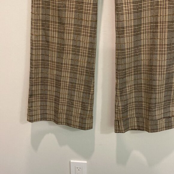 H&M Brown Plaid Flare Pants - Picture 13 of 16